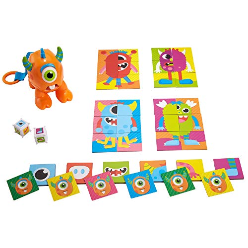 Mattel Games GWN52 - Roll-A-Match Kartenspiel für Kindergartenkinder, mit Monstermotiven zum Zuordnen, Spielzeug für Kinder ab 3 Jahren von Mattel Games