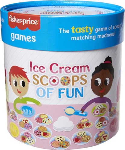 Mattel Games GWN54 - Fisher-Price Ice Cream Scoops of Fun Brettspiel, Spielzeug für Kinder ab 3 Jahren von Mattel Games