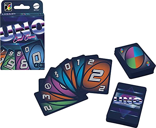 Mattel Games GXV45 - UNO Iconic Series 1980, Kartenspiel mit Jubiläumsdesign, 112 Karten für Sammler, Spieleabend für Teenager und Erwachsene, für Spieler ab 7 Jahren Mattel Games GXV45 - UNO Iconic Series 1980, Kartenspiel mit Jubiläumsdesign, 112 Karten für Sammler, Spieleabend für Teenager und Erwachsene, für Spieler ab 7 Jahren von Mattel Games