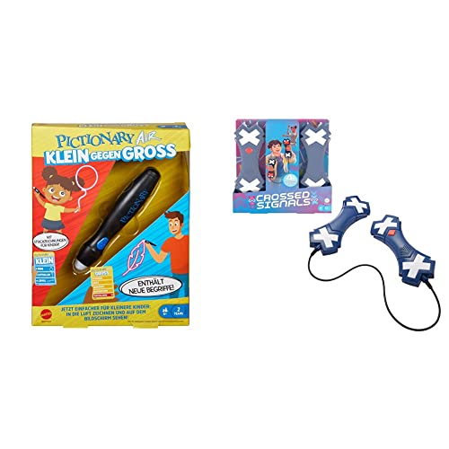 Mattel Games GYH79 - Pictionary Air klein gegen Gross Zeichenspiel & HCF41 - Crossed Signals Familienspiel mit sprechenden Leuchtstäben, alleine oder in der Gruppe mit bis zu 4 Spielern spielbar Mattel Games GYH79 - Pictionary Air klein gegen Gross Zeichenspiel & HCF41 - Crossed Signals Familienspiel mit sprechenden Leuchtstäben, alleine oder in der Gruppe mit bis zu 4 Spielern spielbar von Mattel Games