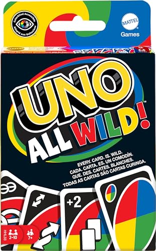 Mattel Games HHL33 - UNO All Wild Kartenspiel mit 112 Karten, Kinderspiel, Familienspiel und Gesellschaftsspiel, ab 7 Jahren von Mattel Games