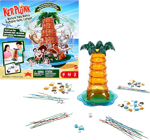 Mattel Games KerPlunk Rockin' Tree Partyspiel für Familienabende, Spieleabende, Reisen & Camping von Mattel Games