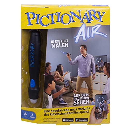 Mattel Games Pictionary Air, 'In die Luft Malen' Scharade - Zeichenspiel mit Lichtstift und Begriffskarten, Deutsche Version, verbunden mit der kostenlosen App, Gesellschaftsspiel, ab 8 Jahren, GJG14 Mattel Games Pictionary Air, 'In die Luft Malen' Scharade - Zeichenspiel mit Lichtstift und Begriffskarten, Deutsche Version, verbunden mit der kostenlosen App, Gesellschaftsspiel, ab 8 Jahren, GJG14 von Mattel Games
