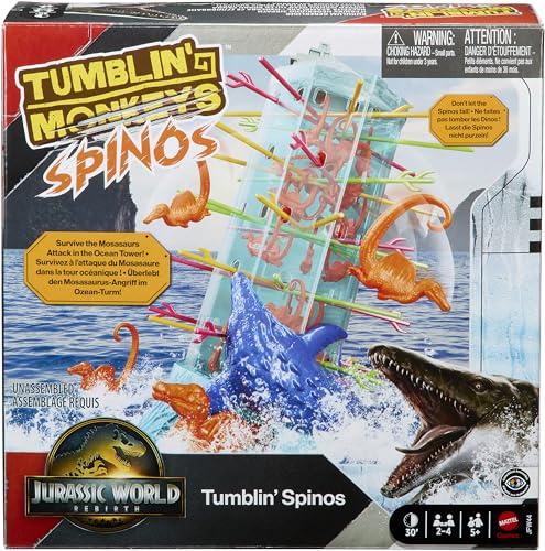 Mattel Games S.O.S. AffenalarmJurassic World: Die Wiedergeburt -Spiel für Kinder und Familie mit Ozean-Turm und vom Film inspirierten Spinosaurus-Figuren., JFW44 Mattel Games S.O.S. AffenalarmJurassic World: Die Wiedergeburt -Spiel für Kinder und Familie mit Ozean-Turm und vom Film inspirierten Spinosaurus-Figuren., JFW44 von Mattel Games