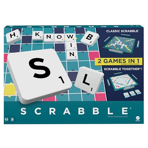Mattel Games Scrabble Zwei in Eins, Version: Englisch, HWD43 von Mattel Games