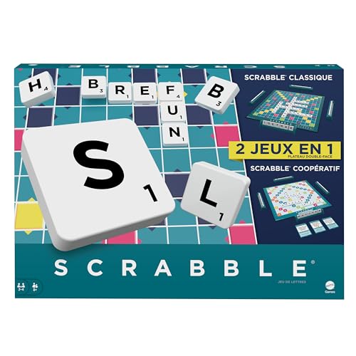 Mattel Games Scrabble Zwei in Eins, Version: Französisch, HWD44 von Mattel Games