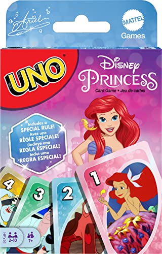 Mattel Games UNO Disney Prinzessin Die kleine Meerjungfrau Kartenspiel, inspiriert vom Film für Familiennacht, Spieleabend, Reisen, Camping und Party Mattel Games UNO Disney Prinzessin Die kleine Meerjungfrau Kartenspiel, inspiriert vom Film für Familiennacht, Spieleabend, Reisen, Camping und Party von Mattel Games