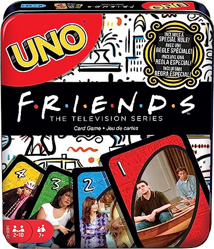 Mattel Games UNO Friends Kartenspiel für Familienabend mit TV-Show-Themen-Grafiken und einer speziellen Regel für 2–10 Spieler (exklusiv bei Amazon) von Mattel Games