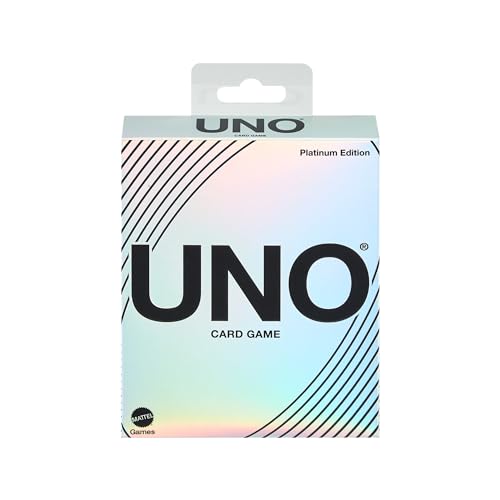 Mattel Games UNO Platin Edition Kartenspiel für Film- und Familienabende, Spielabende, Reisen, Camping und Partys, Premium-Sammelkarten, HPY61 Mattel Games UNO Platin Edition Kartenspiel für Film- und Familienabende, Spielabende, Reisen, Camping und Partys, Premium-Sammelkarten, HPY61 von Mattel