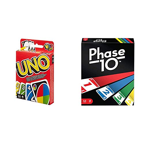 Mattel Games W2087 - UNO Kartenspiel und Gesellschaftspiel, geeignet für 2-10 Spieler, Kartenspiele und ab 7 Jahren + FPW38 - Phase 10 für 2-6 Spieler, und Kartenspiele ab 7 Jahren Mattel Games W2087 - UNO Kartenspiel und Gesellschaftspiel, geeignet für 2-10 Spieler, Kartenspiele und ab 7 Jahren + FPW38 - Phase 10 für 2-6 Spieler, und Kartenspiele ab 7 Jahren von Mattel Games