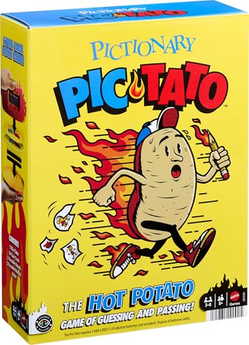 Mattel Pictionary Pic-Tato Hot Potato Spiel, spricht und spielt Musik, Familie und Kinder, Erwachsene mit löschbaren Markern und Tafeln Mattel Pictionary Pic-Tato Hot Potato Spiel, spricht und spielt Musik, Familie und Kinder, Erwachsene mit löschbaren Markern und Tafeln von Mattel Games