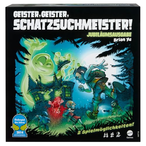 Mattel Games Geister, Geister, Schatzsuchmeister! Jubiläumsausgabe Brettspiel, kooperatives Familienspiel mit zwei Spielmöglichkeiten, für 2 bis 5 Spieler, Deutsche Sprache, HXT19 Mattel Games Geister, Geister, Schatzsuchmeister! Jubiläumsausgabe Brettspiel, kooperatives Familienspiel mit zwei Spielmöglichkeiten, für 2 bis 5 Spieler, Deutsche Sprache, HXT19 von Mattel Games