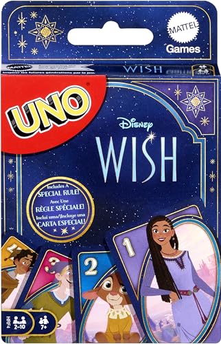 Mattel UNO Disney Grußkartenspiel für Kinder, Erwachsene und Familie mit Spiel und Lineal inspiriert vom Film von Mattel Games