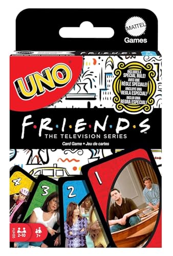 UNO Friends Sammlerstücke, inspiriert von der TV-Serie, Familie, Erwachsene und Partyspielabend | 2 bis 6 Spieler UNO Friends Sammlerstücke, inspiriert von der TV-Serie, Familie, Erwachsene und Partyspielabend | 2 bis 6 Spieler von Mattel Games