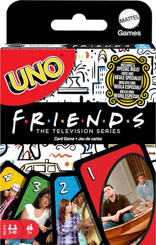 UNO Friends Sammlerstücke, inspiriert von der TV-Serie, Familie, Erwachsene und Partyspielabend | 2 bis 6 Spieler von Mattel Games