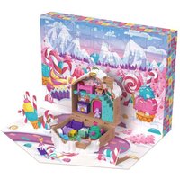 Adventskalender-Spielset mit Polly Pocket-Puppe, DIY-Lebkuchenhaus mit Puppenhausmöbeln und 24 Teilen Weihnachtszubehör von Mattel GmbH