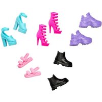 Barbie-Puppen-Zubehör, 5 Paar Schuhe, darunter Schuhe mit Absatz, Sneaker und Sandalen Barbie-Puppen-Zubehör, 5 Paar Schuhe, darunter Schuhe mit Absatz, Sneaker und Sandalen von Mattel GmbH