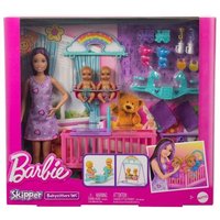 Barbie Skipper Babysitter-Puppe mit Zwillings-Kinderzimmer-Spielset und Zubehör von Mattel GmbH