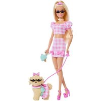 Barbie Twinning Looks Modepuppe mit Hündchen, zusammenpassende rosa Outfits und Accessoires, blond von Mattel GmbH