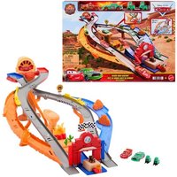 Disney Pixar Cars Radiator Springs Rennen & Retten Rettungsweg-Rennstrecke Spielset mit 4 Spielzeugautos von Mattel GmbH