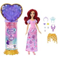 Disney Princess Jewel Reveal Arielle Modepuppe mit 8 Überraschungen wie Juwelenbox und 10 Zubehörteilen von Mattel GmbH