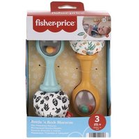 Fisher-Price Babys Rumba-Rasseln Spielzeug, 2er-Set für Babys ab 3 Monaten, kontrastreiches Design von Mattel GmbH