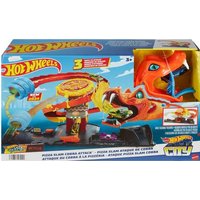 Hot Wheels City Pizza-Kobra-Angriff-Spielset mit Spielzeugauto im Maßstab 1:64 von Mattel GmbH
