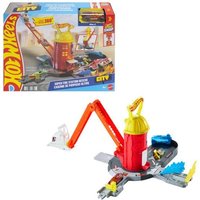 Hot Wheels City-Spielset „Super-Feuerwehrwache“ und Spielzeugauto im Maßstab 1:64, Strecke auf über 40 cm verlängerbar von Mattel GmbH