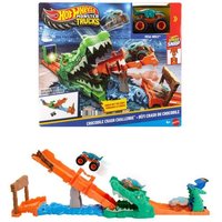 Hot Wheels Monster Trucks Crocodile Crash Challenge Spielset und Mega-Wrex-Spielfahrzeug im Maßstab 1:64 von Mattel GmbH