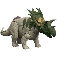 Jurassic World: Die Wiedergeburt Wild Roar Spiclypeus-Dinosaurierspielzeug mit schwanzgesteuertem Beißangriff und Brüllgeräusch von Mattel GmbH