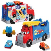 MEGA BLOKS-Bausteine Fast Tracks Rennwagen-Transporter Spielbausteine (19 Teile) für Kleinkinder von Mattel GmbH