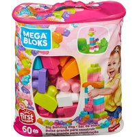 Mega Bloks Bausteine-Beutel pink (60 Teile), Steck-Bausteine Kinder, Bauklötze von Mattel GmbH