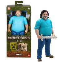 Minecraft Steve große Actionfigur, ca. 30 cm hoch, vom Film inspirierte Sammelfigur von Mattel GmbH