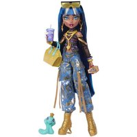Monster High Cleo de Nile-Modepuppe in Cargohose mit Tier Hissette und 7 Zubehörteilen Monster High Cleo de Nile-Modepuppe in Cargohose mit Tier Hissette und 7 Zubehörteilen von Mattel GmbH