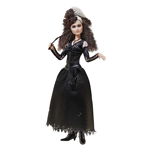 Harry Potter Bellatrix Lestrange Doll - Collectible Doll With Signature Black Dress, Necklace & Wand - Flexible Joints - 10' Tall - Gift for Kids 6+ von Mattel
