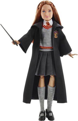 HARRY POTTER Ginny Weasley - Hogwarts-Uniform, Gryffindor-Robe und personalisierter Zauberstab für Fans und Sammler, 11 Gelenke für den Kampf gegen Voldemord, FYM5 von Mattel