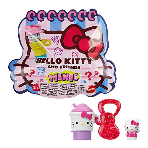 Hello Kitty GVB10 - Sanrio Minis Überraschungs-Figuren (3,8 cm) – Stempel, Bleistiftaufstecker und Schlüsselanhänger, Schreibwarenzubehör, Spielzeug Geschenk für Kinder ab 3 Jahren von Mattel Hello Kitty