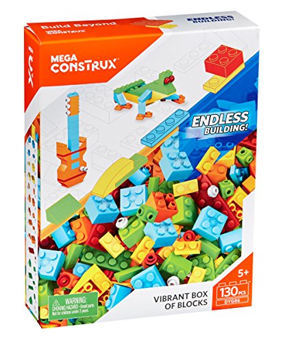 Medium Bausteine-Set (130 Teile) Grundfarben Mega Bloks Construx von Mega Construx