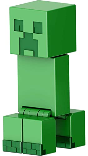 MINECRAFT Creeper - Teil der Actionfigurensammlung mit Zubehör und Portalteil, bewegliche Gelenke, für Kinder ab 6 Jahren, HMB20 von Mattel