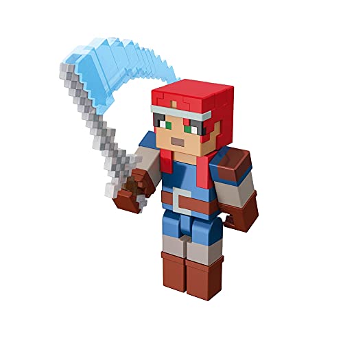 Mattel Minecraft GNC24 - Dungeons Figuren Sortiment, ca. 8 cm, Actionfigur zum Sammeln und Zubehörteile, basierend auf dem Videospiel, Spielzeug Geschenk für Kinder ab 6 Jahren von Minecraft