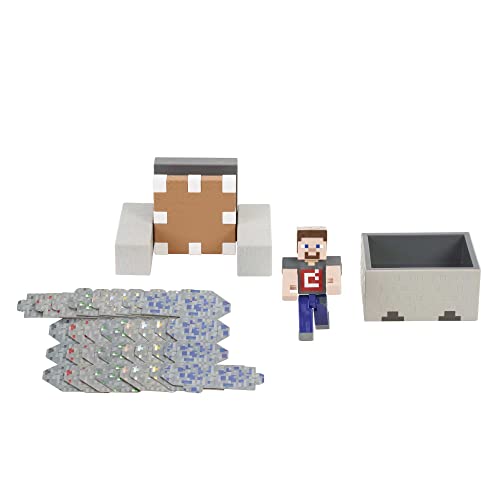 Mattel Minecraft GVL55 - Minecart Mayhem Spielset mit Steve-Figur und Zubehör, Spielzeug für Kinder ab 6 Jahren von Mattel Minecraft