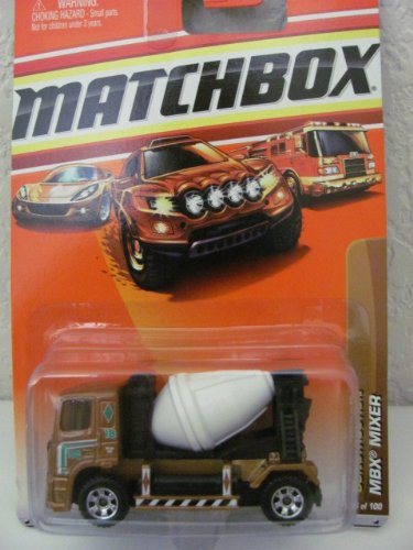 2010 Matchbox Cars, Bau # 46 of 100, Brown & White MBX Mixer von Mattel