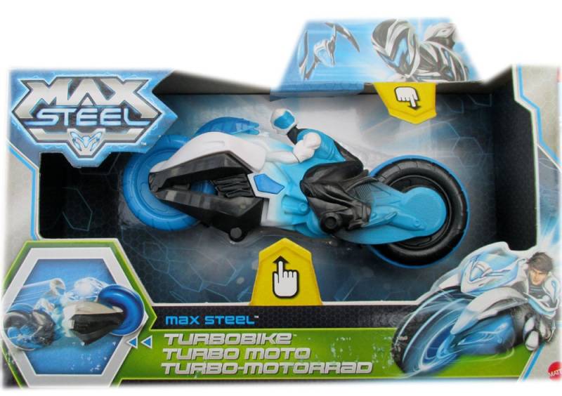 Actionfigur mit Turbo-Motorrad Max Steel von Mattel