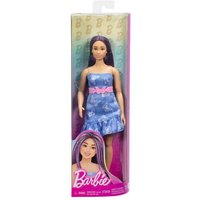 Barbie Fashionista Puppe im Denimkleid mit Schmetterlingsaufdruck von Mattel