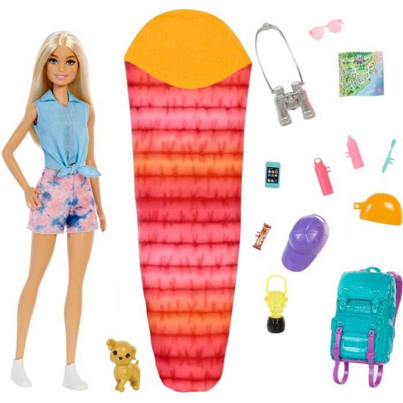 Barbie ''It takes two! Camping'' Spielset mit Malibu Puppe, Hündchen und Acces von Mattel Barbie