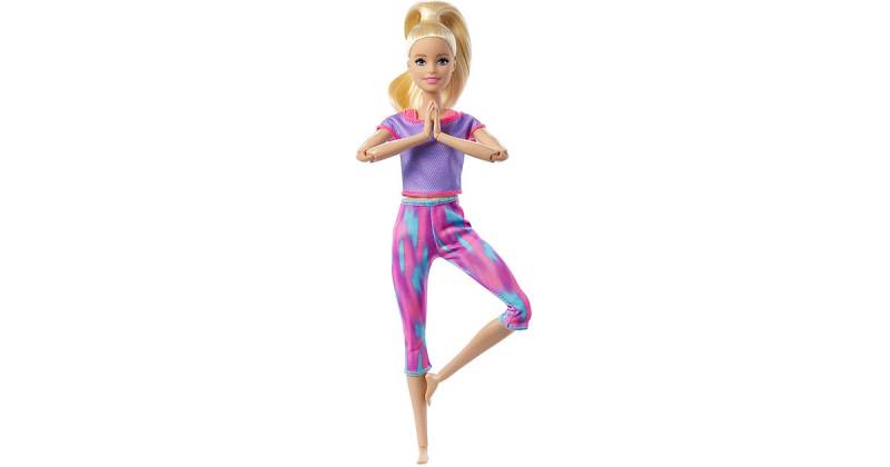 Barbie Made to Move Puppe (blond) im lila Yoga Outfit mehrfarbig von Mattel