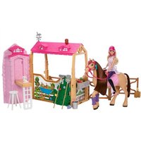 Barbie Mysteries: Das geheimnisvolle Pferdeabenteuer - Pferdestall-Spielset mit Puppe von Mattel