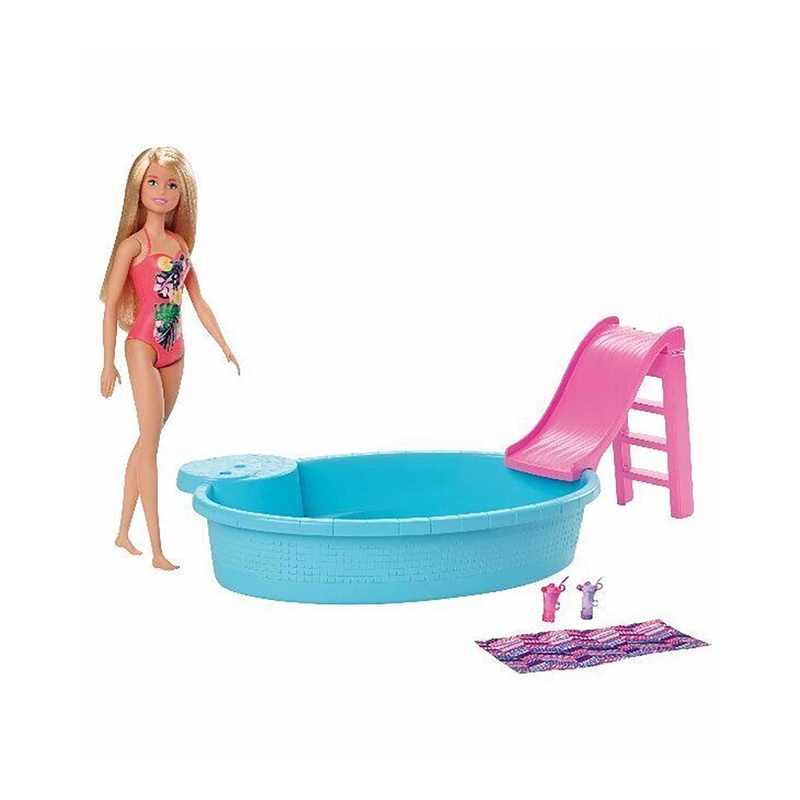 Barbie Pool und Puppe (blond) von Mattel Barbie