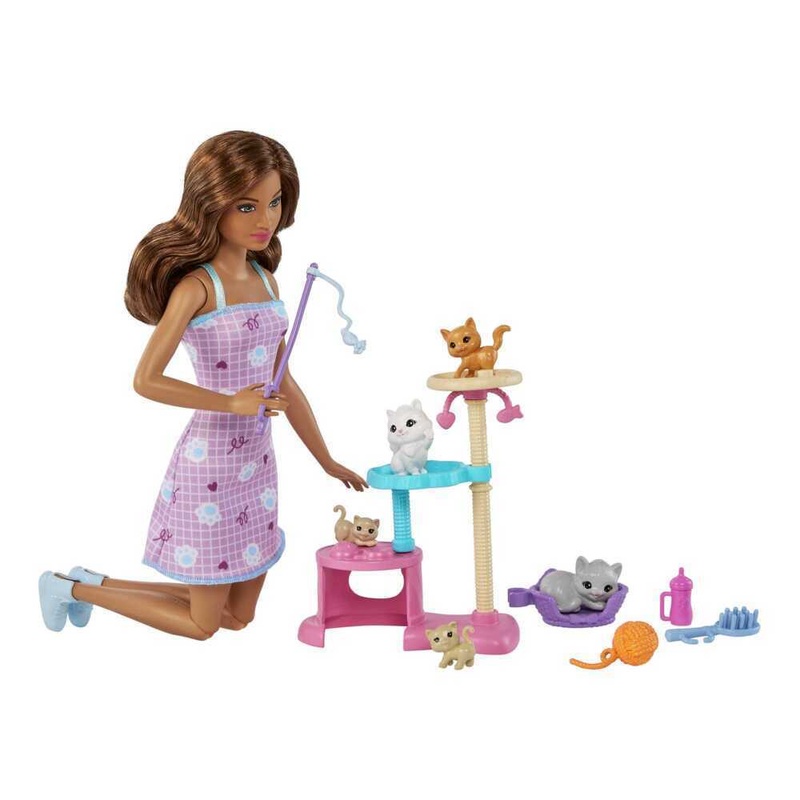 Barbie-Puppe und Kätzchen Kratzbaum Spielset von Mattel Barbie