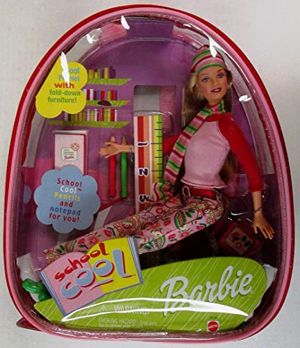 Barbie Schule Coole Puppe mit Kunststoff-Rucksack, Tragetasche (2000) von Mattel
